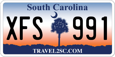 SC license plate XFS991