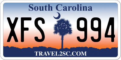 SC license plate XFS994