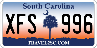 SC license plate XFS996