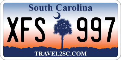 SC license plate XFS997