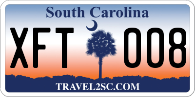SC license plate XFT008