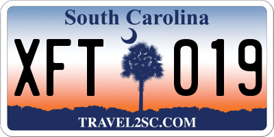 SC license plate XFT019