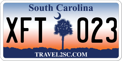 SC license plate XFT023