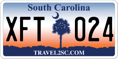 SC license plate XFT024