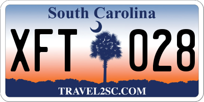 SC license plate XFT028