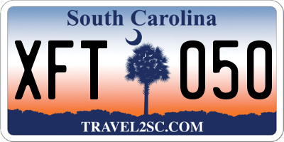 SC license plate XFT050