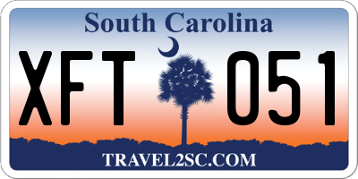 SC license plate XFT051