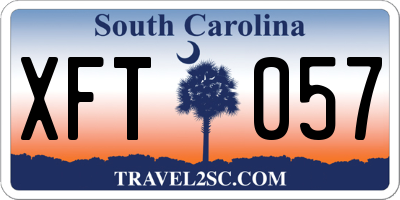 SC license plate XFT057