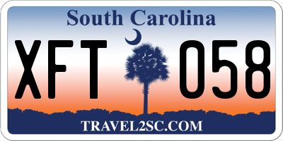 SC license plate XFT058