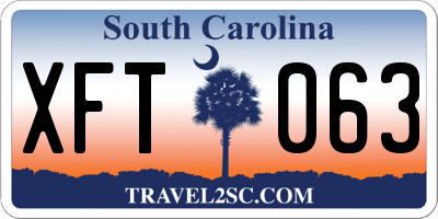 SC license plate XFT063