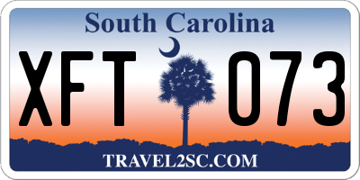 SC license plate XFT073