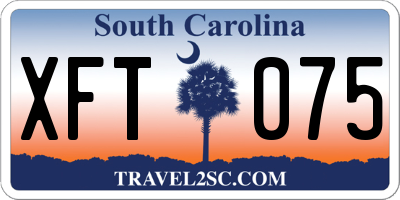SC license plate XFT075