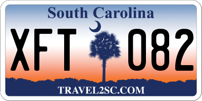 SC license plate XFT082