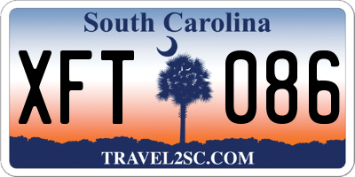 SC license plate XFT086