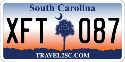 SC license plate XFT087