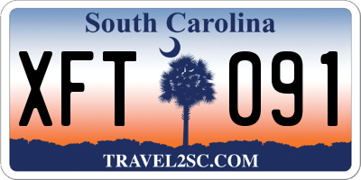 SC license plate XFT091