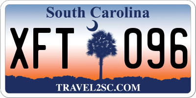 SC license plate XFT096