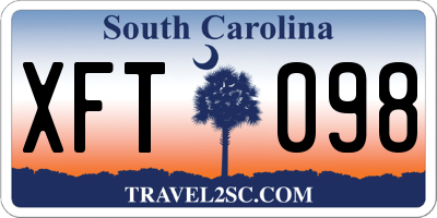 SC license plate XFT098