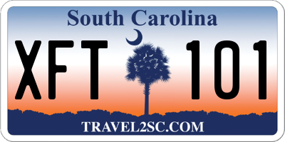 SC license plate XFT101