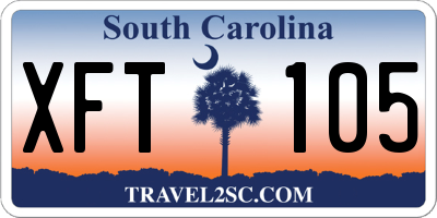 SC license plate XFT105