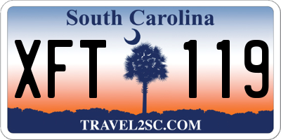 SC license plate XFT119