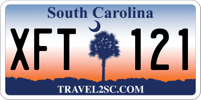 SC license plate XFT121