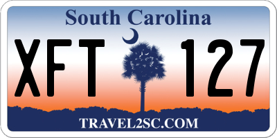 SC license plate XFT127