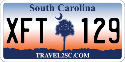 SC license plate XFT129