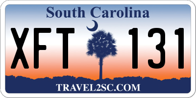 SC license plate XFT131