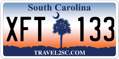 SC license plate XFT133