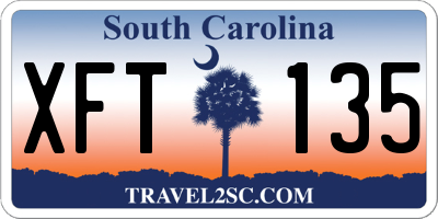 SC license plate XFT135