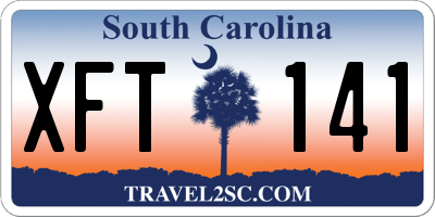 SC license plate XFT141