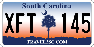 SC license plate XFT145