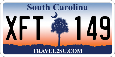 SC license plate XFT149