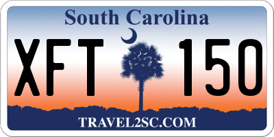 SC license plate XFT150