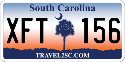 SC license plate XFT156