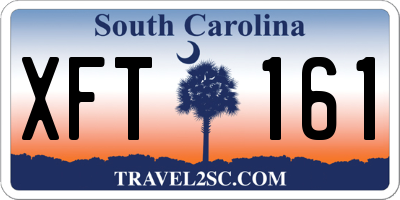 SC license plate XFT161