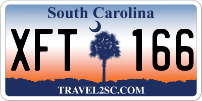 SC license plate XFT166