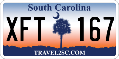 SC license plate XFT167
