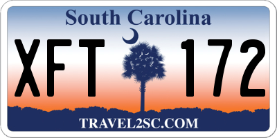 SC license plate XFT172