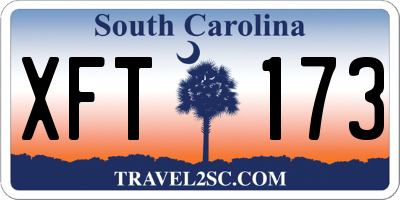 SC license plate XFT173