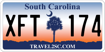 SC license plate XFT174
