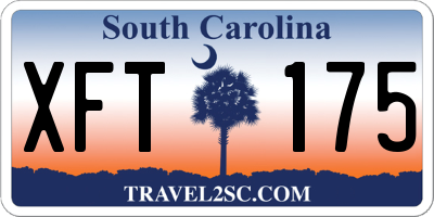 SC license plate XFT175
