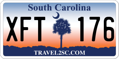 SC license plate XFT176