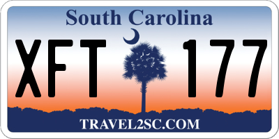 SC license plate XFT177