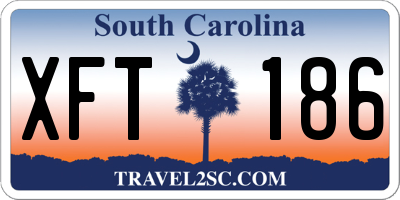 SC license plate XFT186