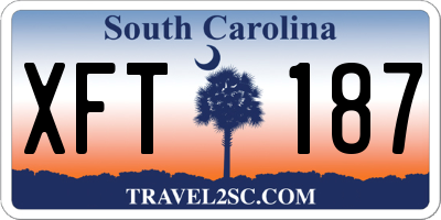 SC license plate XFT187