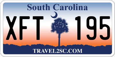 SC license plate XFT195
