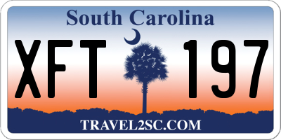 SC license plate XFT197