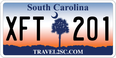 SC license plate XFT201